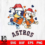 Houston Astros Bluey Christmas 2 Svg Eps Dxf Png File, Digital Download