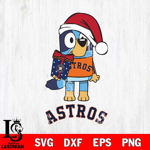 Houston Astros Bluey Christmas Svg Eps Dxf Png File, Digital Download