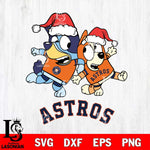 Houston Astros Bluey Christmas Holiday Svg Eps Dxf Png File, Digital Download