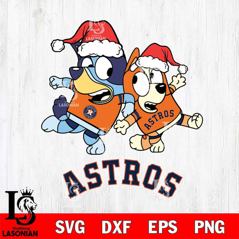 Houston Astros Bluey Christmas Holiday Svg Eps Dxf Png File, Digital Download