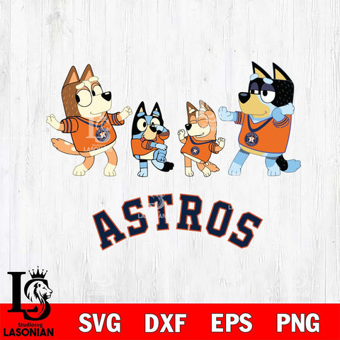 Houston Astros Bluey Dance Squats Svg Eps Dxf Png File, Digital Download, Instant Download