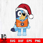 Houston Astros Bluey Dog Christmas Svg Eps Dxf Png File, Digital Download, Instant Download