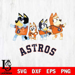 Houston Astros Bluey Mode Dance Squats Svg Eps Dxf Png File, Digital Download, Instant Download