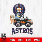 Houston Astros Bluey friends Svg Eps Dxf Png File, MLB svg, Digital Download, Instant Download