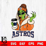 Houston Astros Boujee Grinch Girls Christmas Cut Files Cricut, Svg Dxf Eps Png file , Silhouette