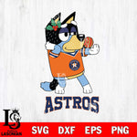 Houston Astros Christmas Bluey Bandit Heeler Cricut , Christmas Svg , Bluey svg , Digital Download, dxf eps png pdf file