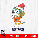 Houston Astros Christmas Bluey Honey Sport Cricut , Christmas Svg , Bluey svg , Digital Download, dxf eps png pdf file