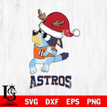 Houston Astros Christmas Bluey Santa Claus Cricut , Christmas Svg , Bluey svg , Digital Download, dxf eps png pdf file