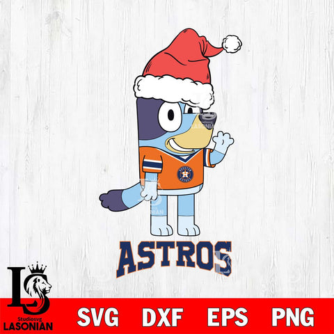 Houston Astros Christmas Bluey Say Hi Cricut , Christmas Svg , Bluey svg , Digital Download, dxf eps png pdf file