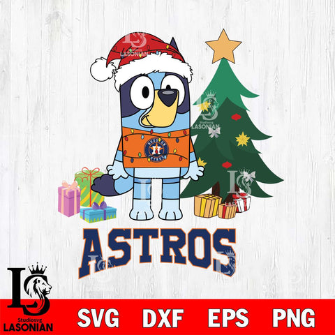 Houston Astros Christmas Bluey Tree Sport Cricut , Christmas Svg , Bluey svg , Digital Download, dxf eps png pdf file