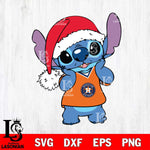 Houston Astros Cute Stitch Christmas SVG DXF EPS PNG file, Cut file cricut, Instant Download