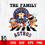 Houston Astros Family Bluey Christmas Svg Eps Dxf Png File, Digital Download