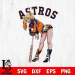 Houston Astros Fan Girl Harley Quinn MLB Svg Eps Dxf Png File, Digital Download, Instant Download