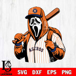 Houston Astros Ghostface 3 Svg Eps Dxf Png File, Digital Download, Instant Download