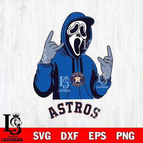 Houston Astros Ghostface Svg Eps Dxf Png File, Digital Download, Instant Download