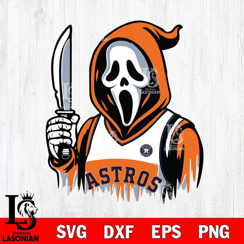 Houston Astros Ghostface 6 Svg Eps Dxf Png File, Digital Download, Instant Download