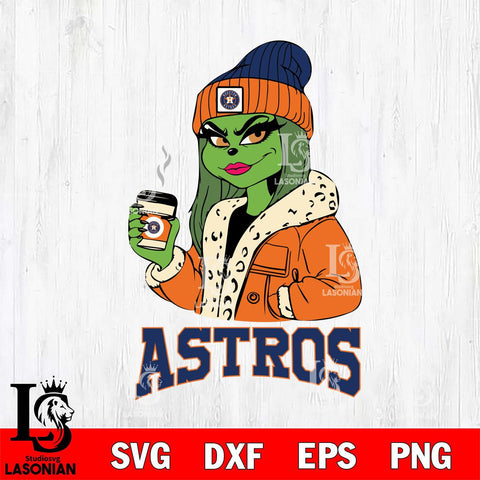 Houston Astros Girls Grinch Bougie Svg Eps Dxf Png File, Digital Download, Instant Download