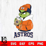 Houston Astros Grinch Bougie Christmas Cut Files Cricut, Svg Dxf Eps Png file , Silhouette