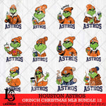 Houston Astros Grinch Christmas MLB Bundle 12 Cut Files Cricut, Svg Dxf Eps Png file , Silhouette