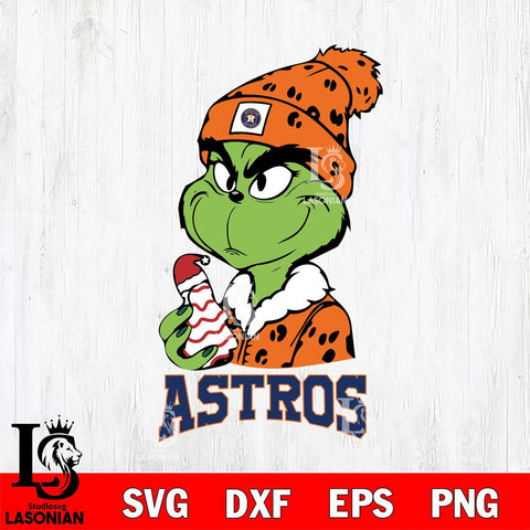 Houston Astros Grinch Tree Cake Svg Eps Dxf Png File, Digital Download, Instant Download