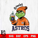 Houston Astros Grinchy Bougie Christmas Cut Files Cricut, Svg Dxf Eps Png file , Silhouette