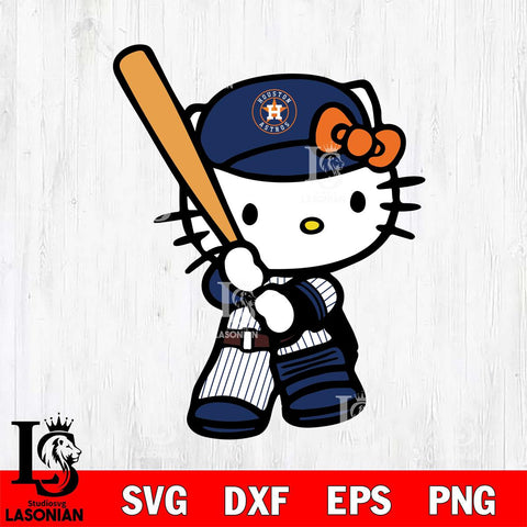 Houston Astros Hello Kitty 2 Svg Eps Dxf Png File, Digital Download, Instant Download