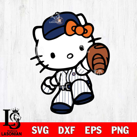 Houston Astros Hello Kitty 3 Svg Eps Dxf Png File, Digital Download, Instant Download