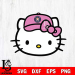 Houston Astros Hello Kitty Pink Baseball 6 Svg Eps Dxf Png File, MLB svg, Digital Download, Instant Download