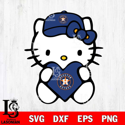 Houston Astros Hello Kitty sport 4 Svg Eps Dxf Png File, Digital Download, Instant Download