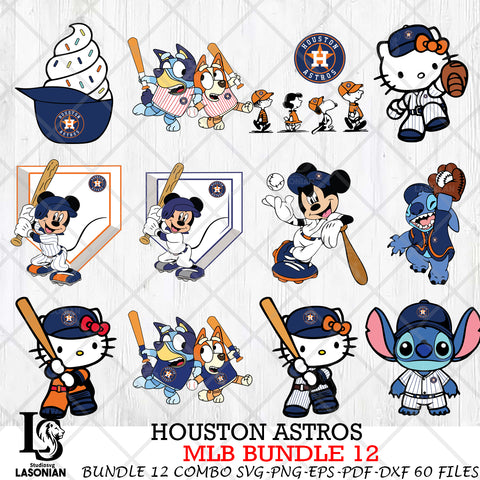 Houston Astros MLB Bundle 12 Svg Eps Dxf Png File, Digital Download, Instant Download