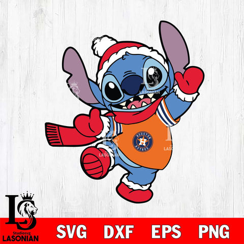 Houston Astros Stitch Disney Christmas SVG DXF EPS PNG file, Cut file cricut, Instant Download