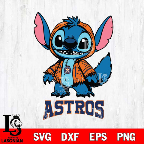 Houston Astros Stitch Halloween Svg Eps Dxf Png File, MLB svg, Digital Download, Instant Download