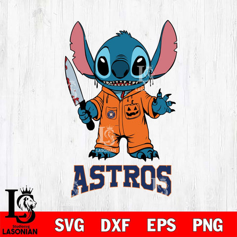 Houston Astros Stitch Horror 2 Svg Eps Dxf Png File, MLB svg, Digital Download, Instant Download