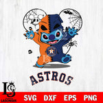 Houston Astros Stitch Horror Halloween 2 Svg Eps Dxf Png File, Digital Download, Instant Download