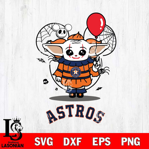 Houston Astros Stitch Pennywise Halloween Svg Eps Dxf Png File, Digital Download, Instant Download