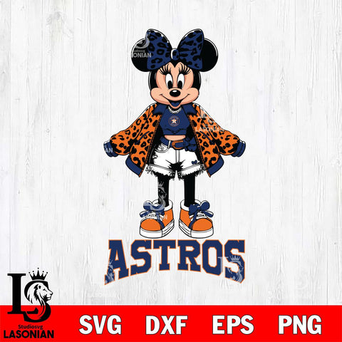 Houston Astros Style Minnie Disney Svg Eps Dxf Png File, Digital Download, Instant Download