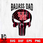 Houston Cougars Badass Dad Svg Eps Dxf Png File, Digital Download, Instant Download