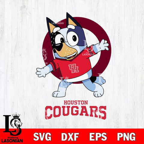 Houston Cougars Bandit Heeler Rugby Svg Eps Dxf Png File, Digital Download ,Instant Download, Cricut File