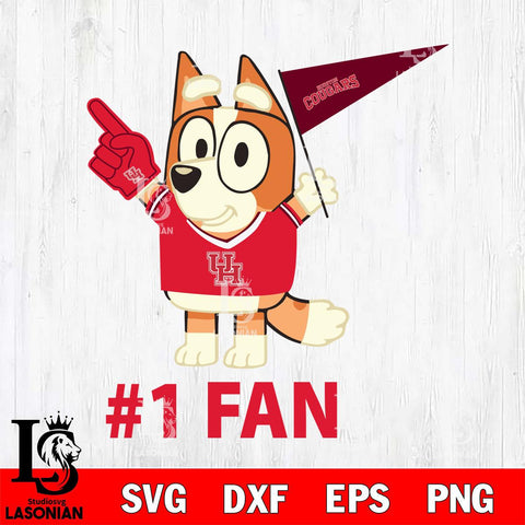 Houston Cougars Bingo 1# Fan Svg Eps Dxf Png File,NCAA Svg Files,Bluey svg ,Digital Download ,Instant Download, Cricut File