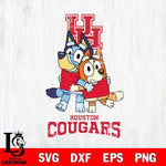 Houston Cougars Bluey & Bingo 3 Svg Eps Dxf Png File, NCAA svg, Digital Download, Instant Download