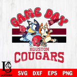 Houston Cougars Bluey & Bingo 9 Svg Eps Dxf Png File, NCAA svg, Digital Download, Instant Download