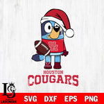 Houston Cougars Bluey Christmas Svg Eps Dxf Png File, Digital Download