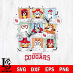 Houston Cougars Bluey Halloween Sport Svg Eps Dxf Png File, Digital Download, Instant Download