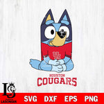 Houston Cougars Bluey Styles Football Svg Eps Dxf Png File,NCAA Svg Files,Bluey svg ,Digital Download ,Instant Download, Cricut File