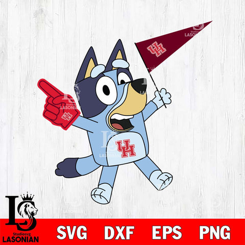 Houston Cougars Bluey flag Svg Eps Dxf Png File, Digital Download, Instant Download