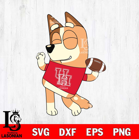 Houston Cougars Chilli bluey Svg Eps Dxf Png File, Digital Download, Instant Download