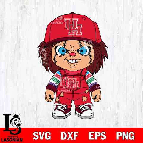 Houston Cougars Chucky Football Horror Halloween Svg Eps Dxf Png File, NCAA svg, Digital Download, Instant Download