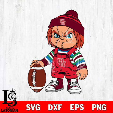 Houston Cougars Chucky Horror 6 Svg Eps Dxf Png File, NCAA svg, Digital Download, Instant Download