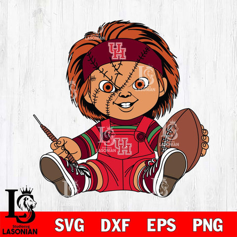 Houston Cougars Chucky Horror 9 Svg Eps Dxf Png File, NCAA svg, Digital Download, Instant Download