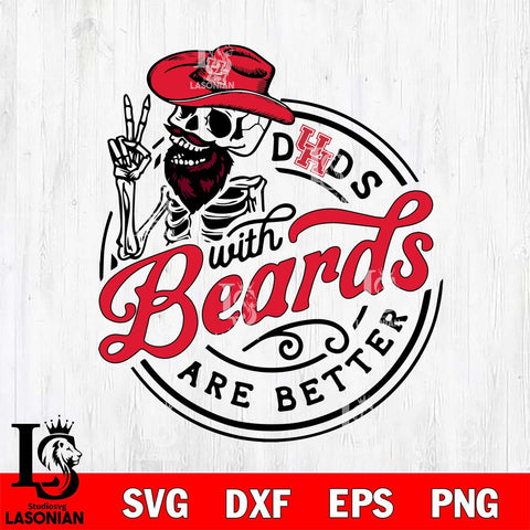 Houston Cougars Dad With Beard Are Better Svg Eps Dxf Png File, Digital Download, Instant Download